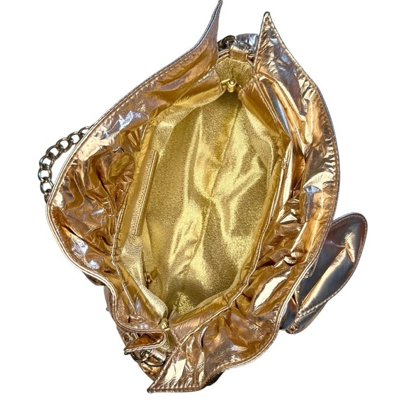 LOEFFLER RANDALL Rose Gold Metallic Shoulder Chain Bag for Target - Picture 4 of 12